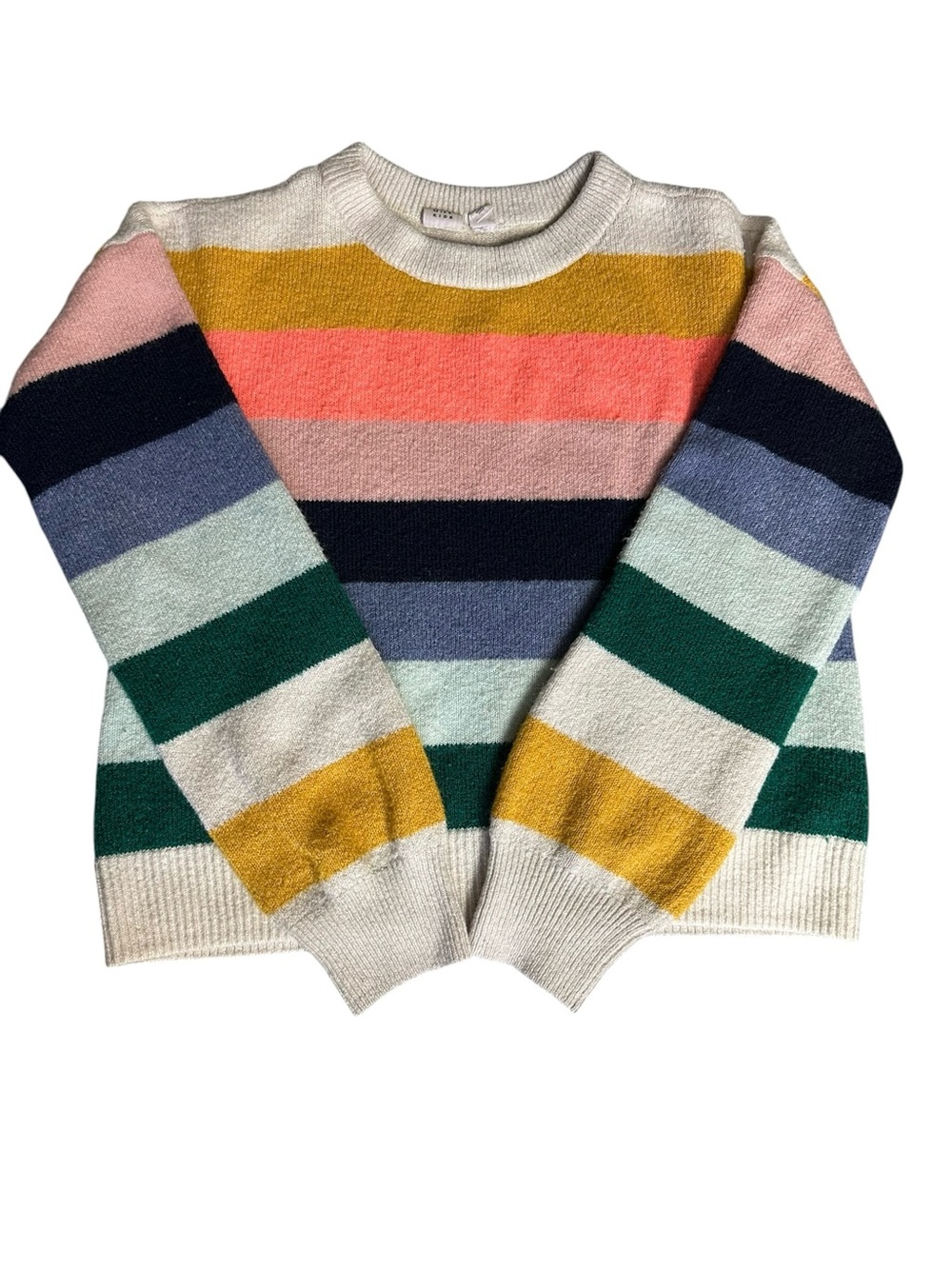 Gap Kids Rainbow Stripe Cozy Knit Sweater Girls Medium 8